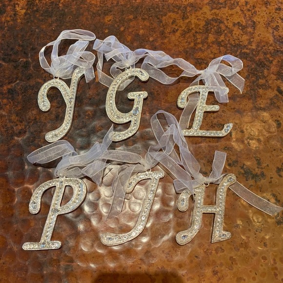 Other - NEW (WOT) Rhinestone Initial Ornaments